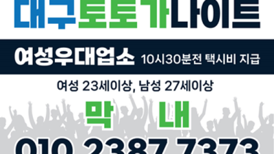 토토가나이트 믿음을 주는 웨이터 달려보겠습니다 대구토토가나이트 룸 대구클럽